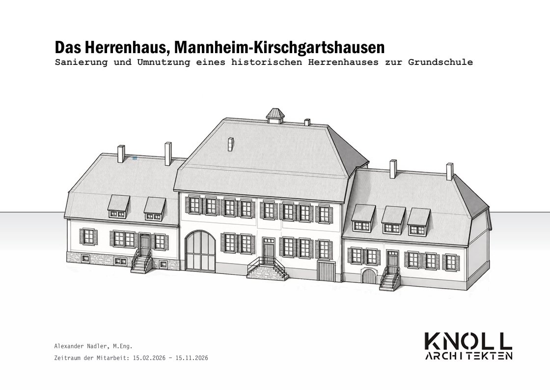Rendering: Sanierung und Umnutzung eines historischen Herrenhauses zur Grundschule